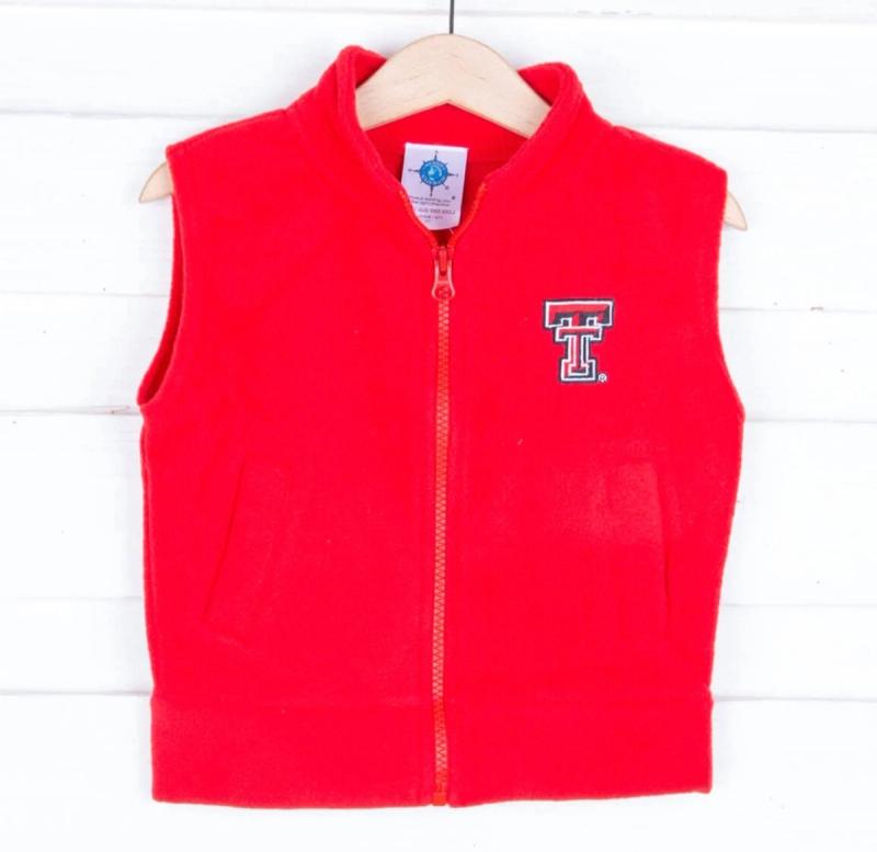 Kids Texas Tech fleece vest 