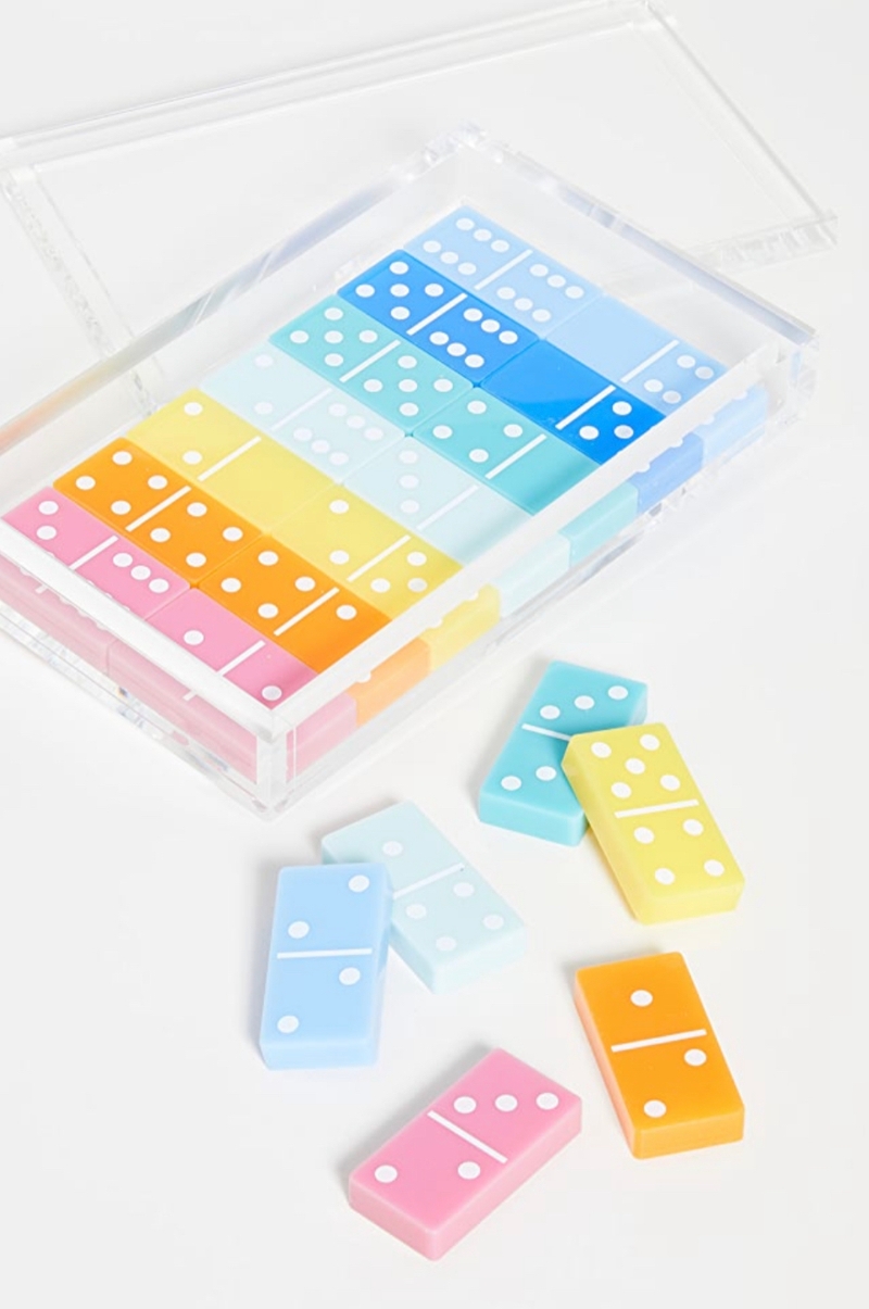 Tizo Lucite Multi Color Domino Set 