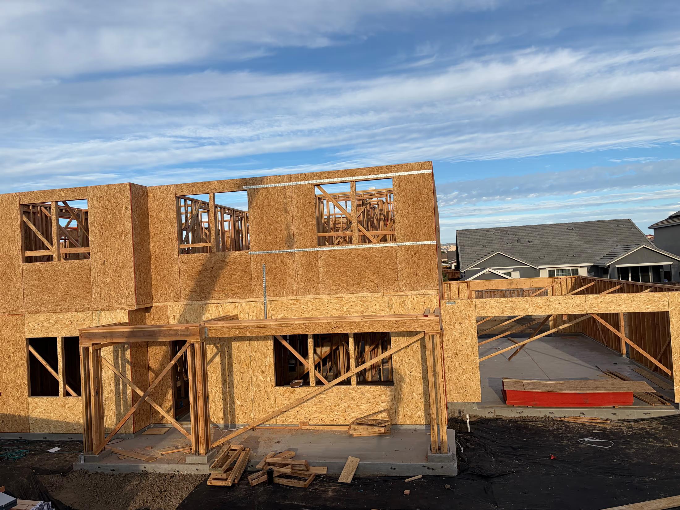 Second floor framed and ready for trusses
