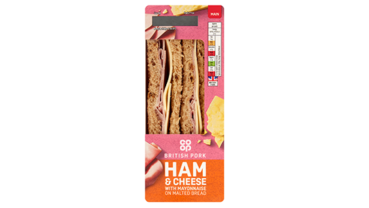 Co-op Ham and Cheese Sandwich