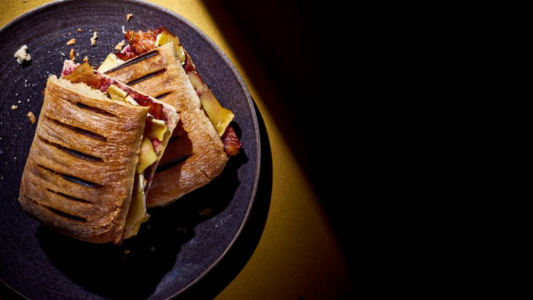 Brie Bacon and Cranberry Panini