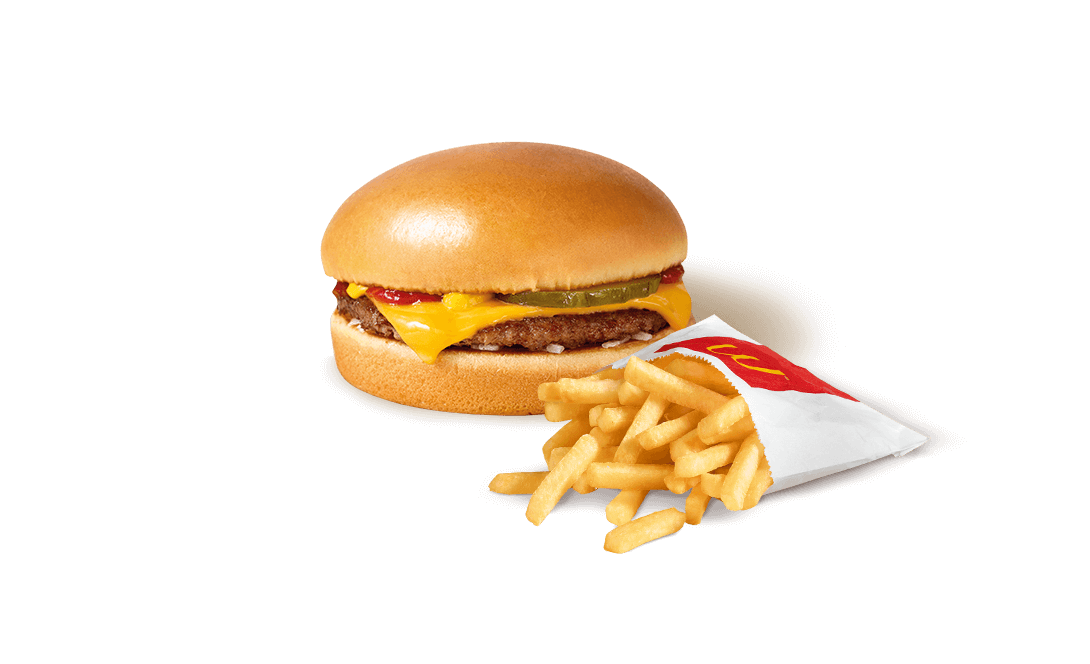 2forU z cheeseburgerem i frytkami
