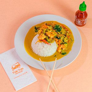 Arroz con Curry y Langostinos