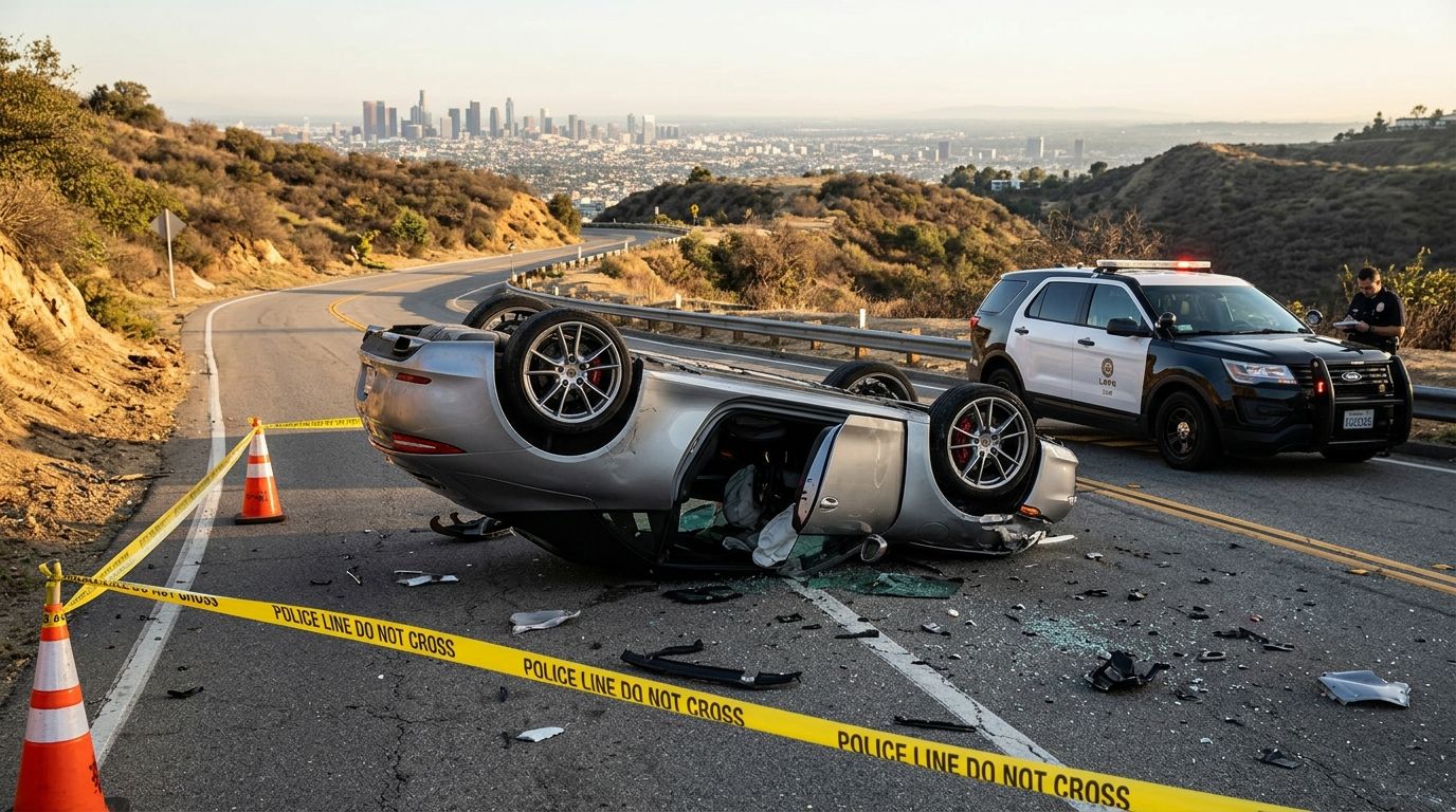 2 Killed in High-Speed Porsche Crash on Mulholland Highway