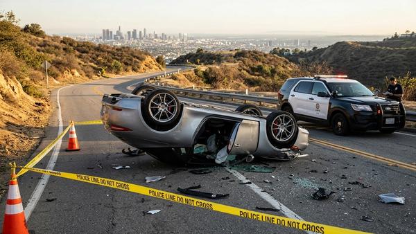 2 Killed in High-Speed Porsche Crash on Mulholland Highway