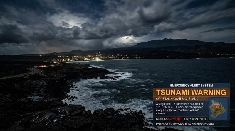 Hawaii earthquake triggers no tsunami threat near Big Island coast.