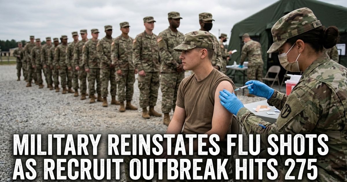 Featured image for "Military Reinstates Flu Shots as Recruit Outbreak Hits 275"