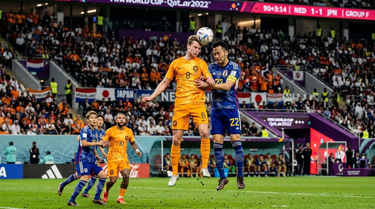 Netherlands vs Japan 2-2 World Cup 2026 Group F match report.