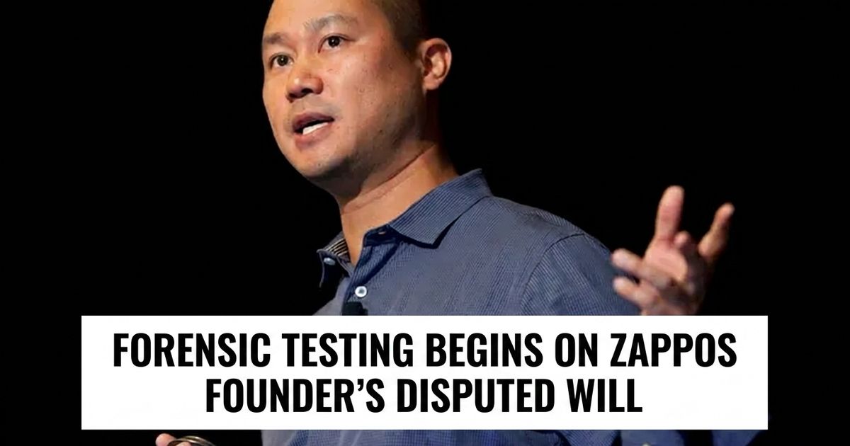 Forensic document examination setup representing the Tony Hsieh disputed will investigation