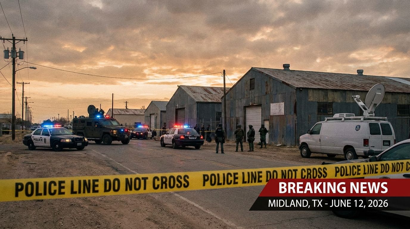 Midland Texas Shooting — 1 Dead, 11 Injured in West Wall Street Standoff