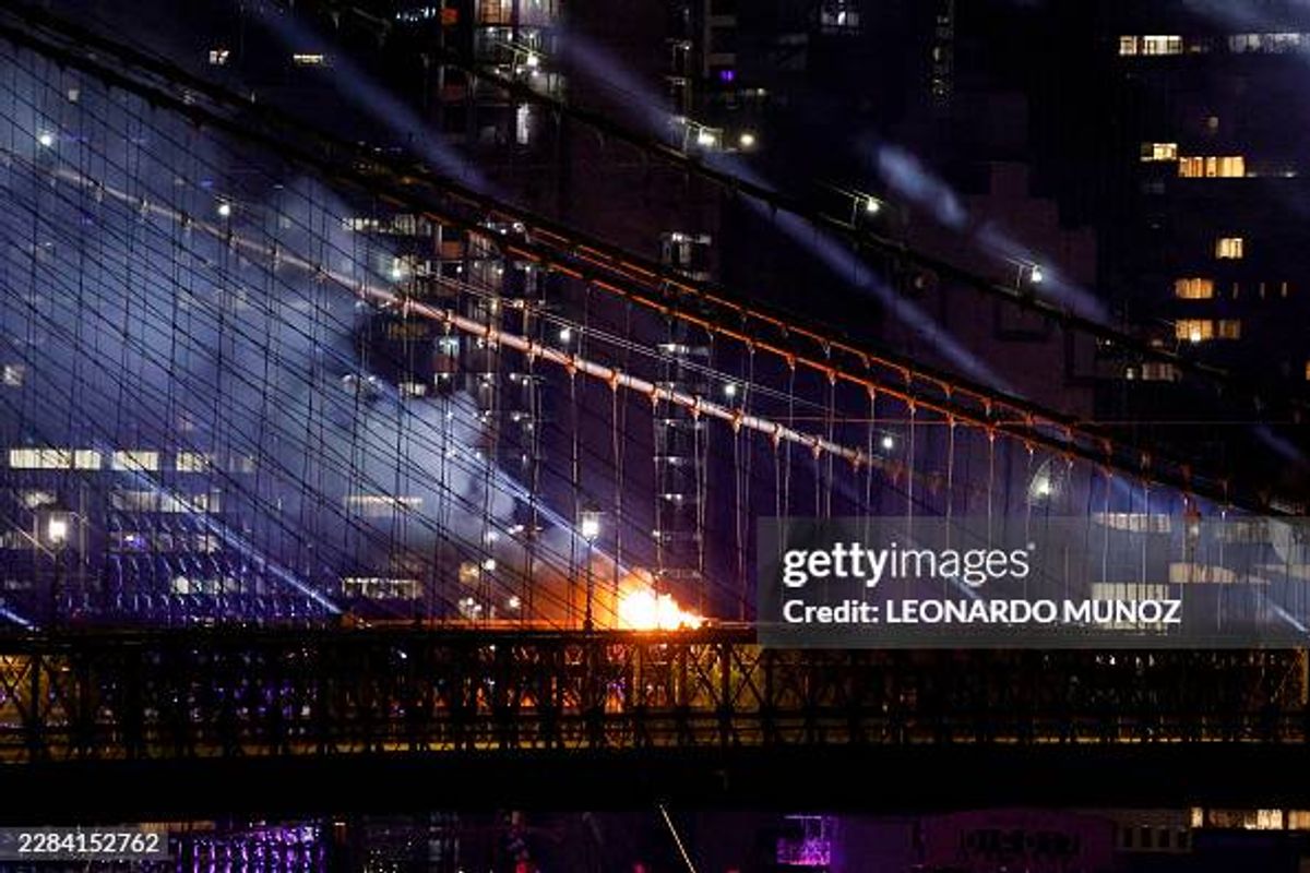 Fire Breaks Out on Brooklyn Bridge as July 4th Fireworks End
