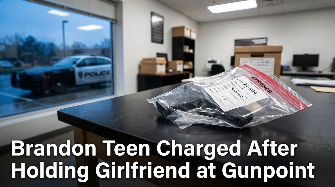 Brandon Teen Charged After Holding Girlfriend at Gunpoint