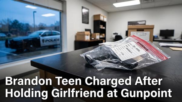 Brandon Teen Charged After Holding Girlfriend at Gunpoint