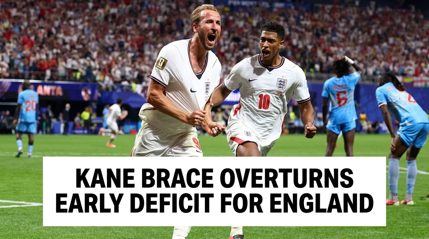 England 2-1 Congo DR: Kane Brace Sends Three Lions Through