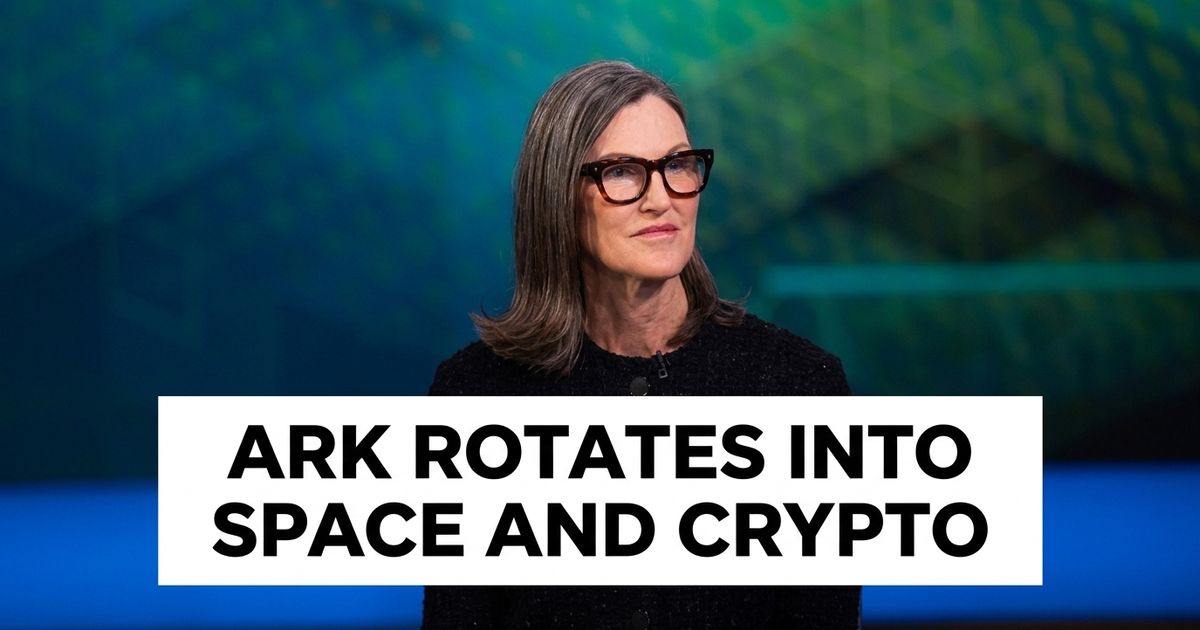 Cathie Wood ARK trades represented by SpaceX and Coinbase buy orders alongside AMD, Roku and Deere sales.