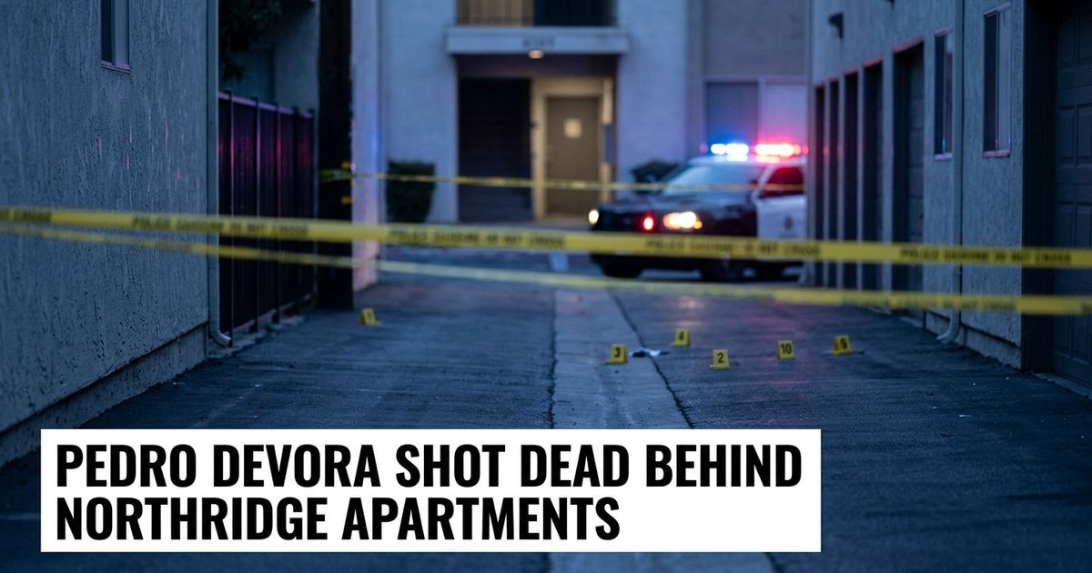 Pedro Devora killed in Northridge shooting near Bryant Street apartment alley.