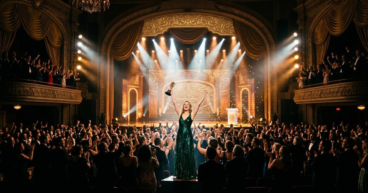 Tony Awards 2026 — Laurie Metcalf wins Best Actress and Joe Mantello wins Best Director for Death of a Salesman with Nathan Lane at Radio City Music Hall June 7