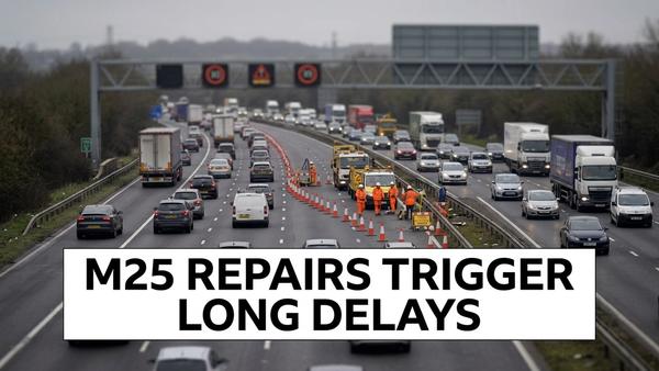 M25 Emergency Repairs Hit Kent and Surrey Travel