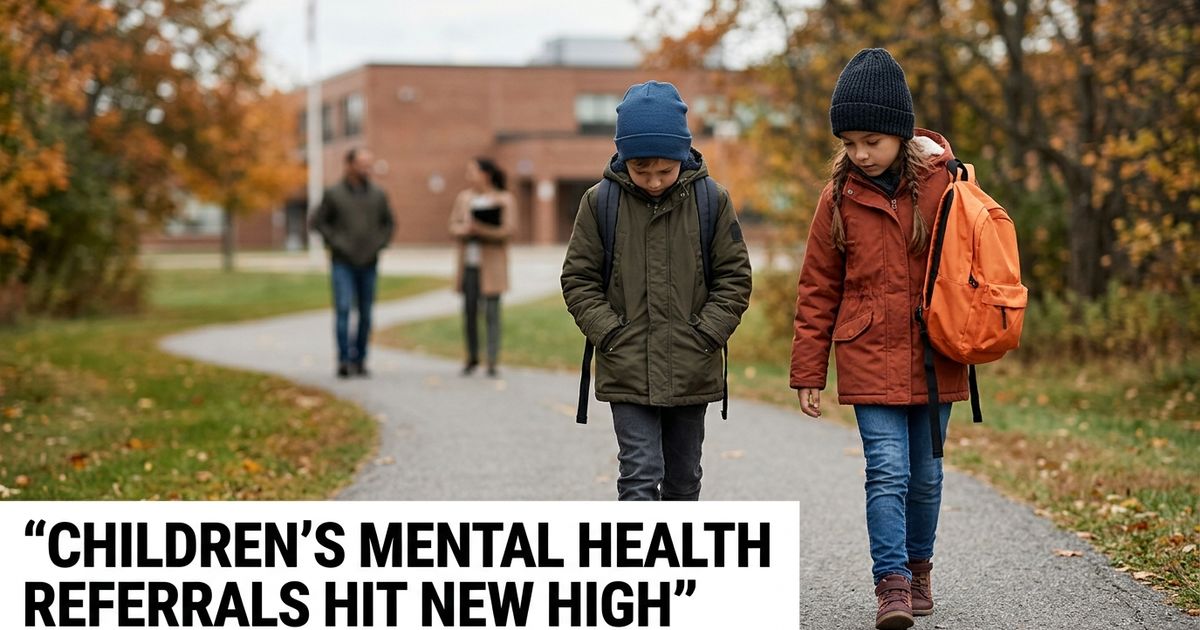 Children’s mental health referrals in England pass one million with anxiety the top reason.