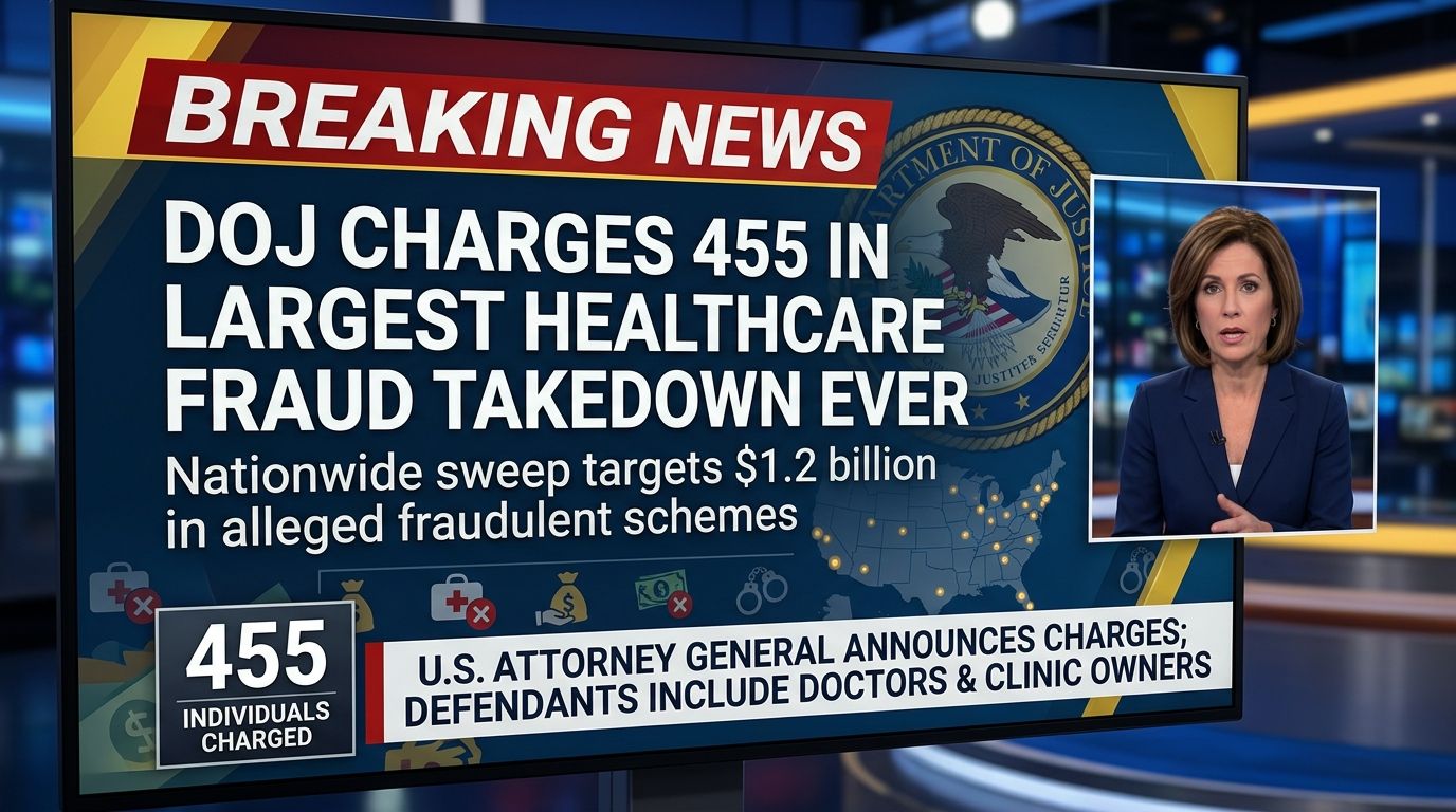 DOJ Charges 455 in Largest Healthcare Fraud Takedown Ever