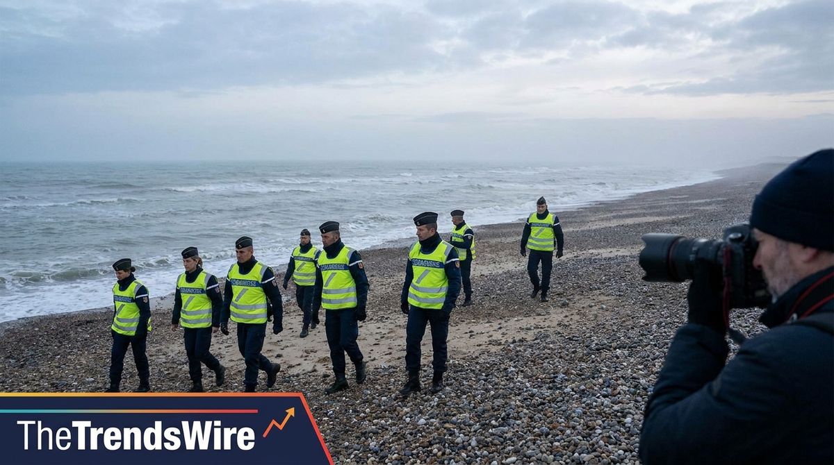 French police patrol northern France beaches under the new £662 million UK-France deal aimed at reducing Channel small boat crossings in 2026.