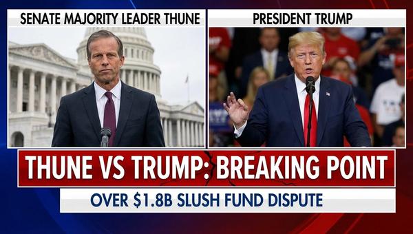 Thune vs Trump: Senate Majority Leader Hits Breaking Point With President Over $1.8B Slush Fund