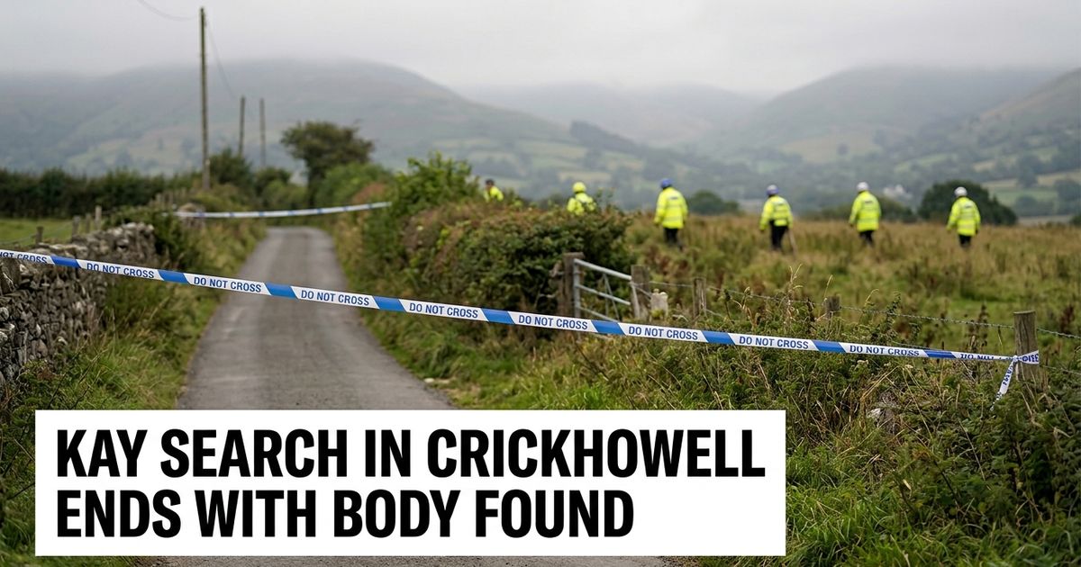 Body found during search for missing Crickhowell woman Kay.