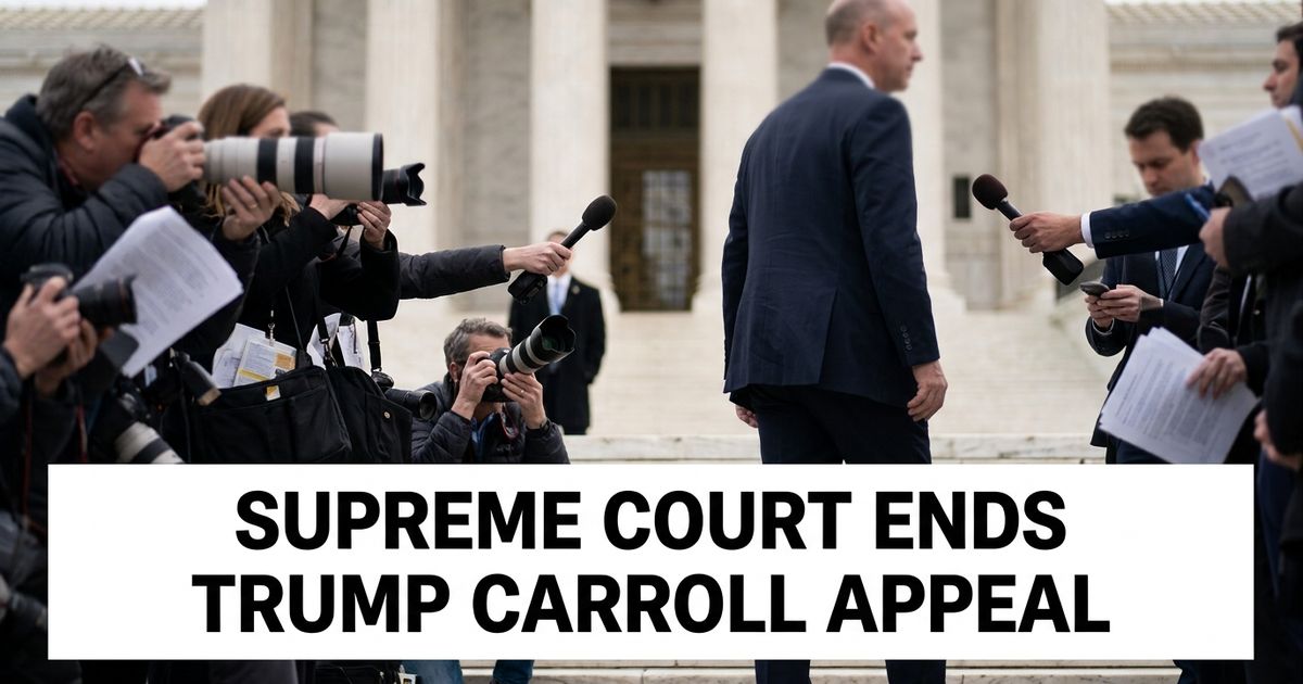 Supreme Court rejects Donald Trump appeal in E Jean Carroll civil case.