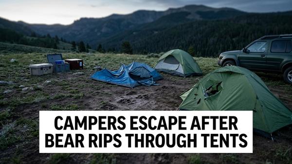Black Bear Tears Into Occupied Tents in Wyoming