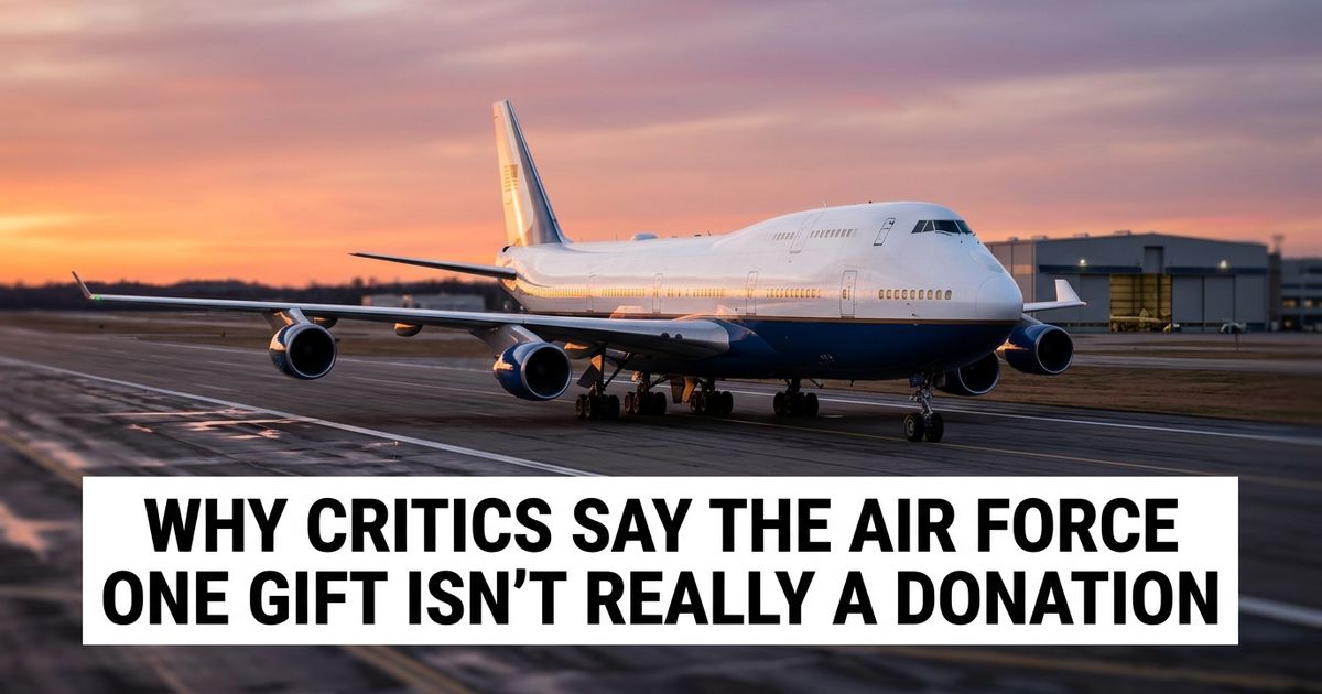Presidential jumbo jet on a runway representing the Air Force One library transfer plan