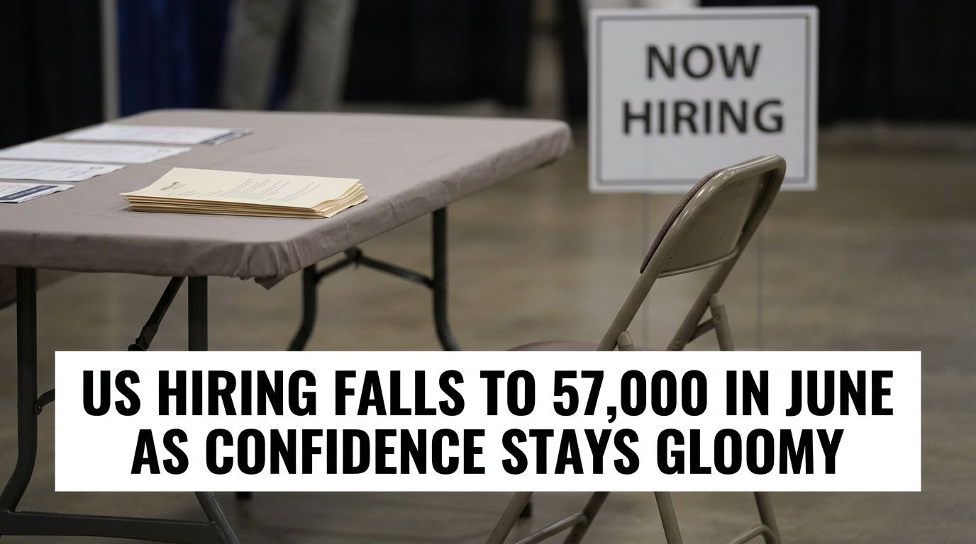 US Hiring Falls to 57,000 in June as Confidence Stays Gloomy