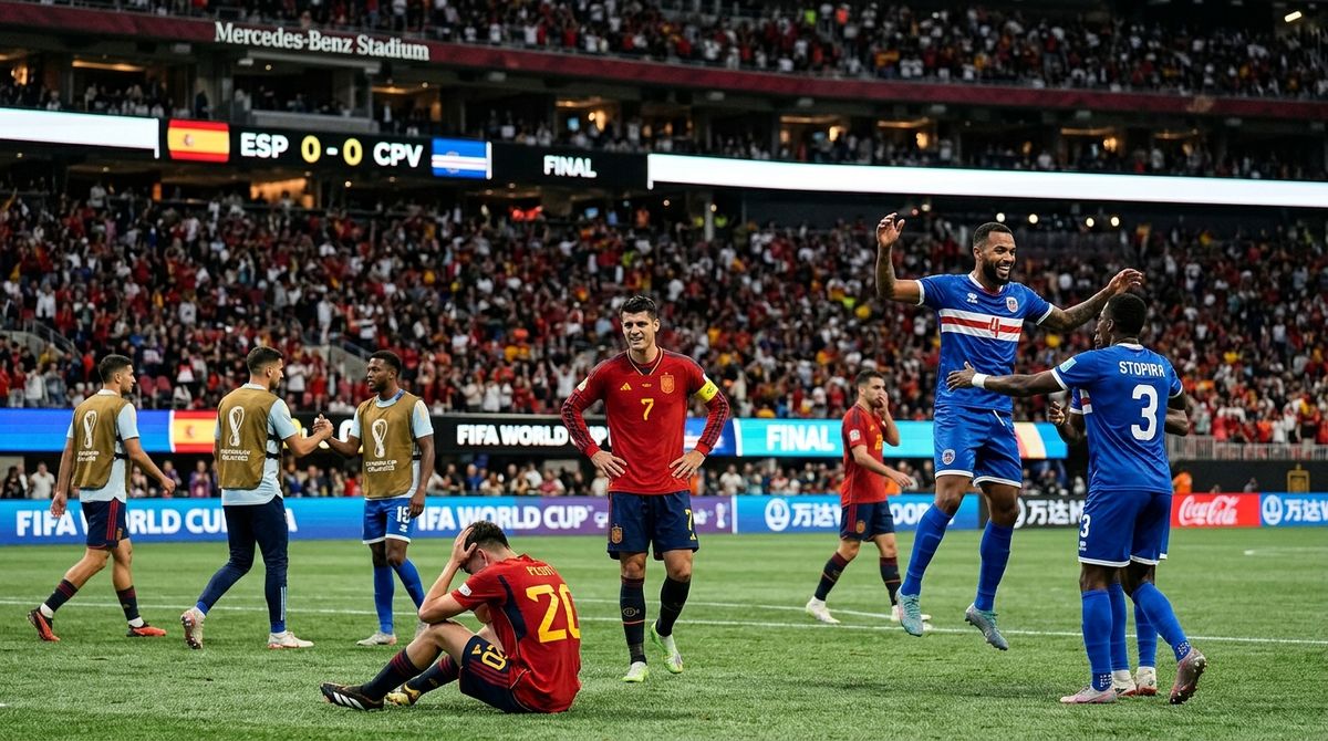 Spain were held to a 0-0 draw by Cabo Verde in their World Cup opener.