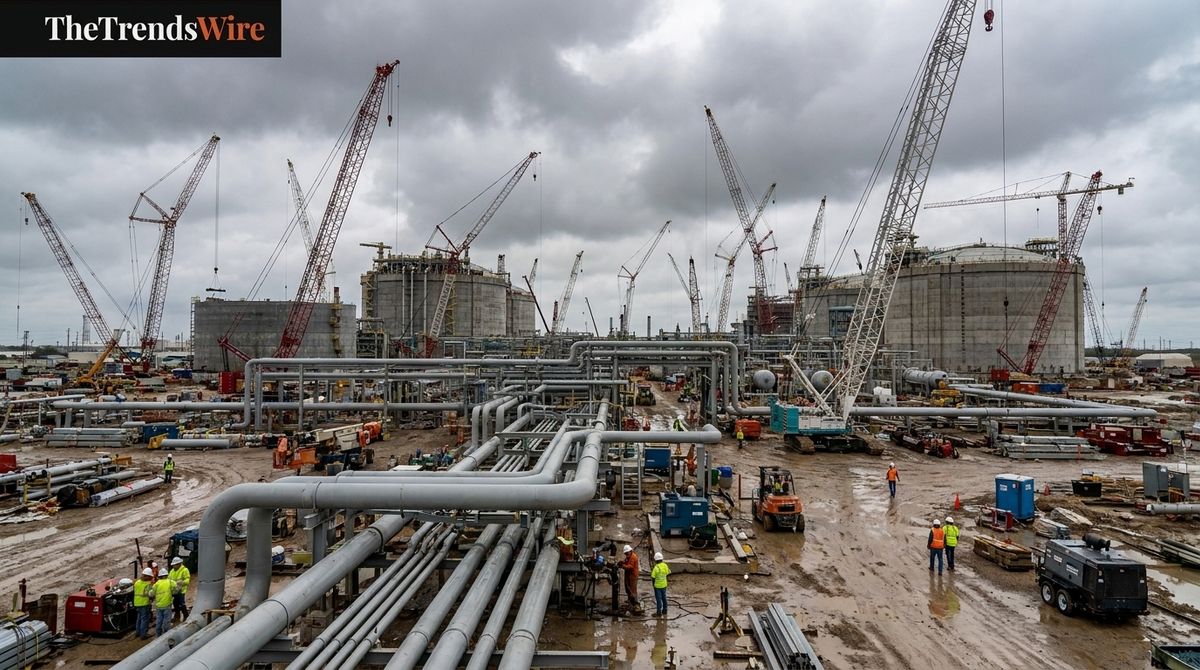 Woodside Energy LNG construction project in Louisiana after executive leadership change.