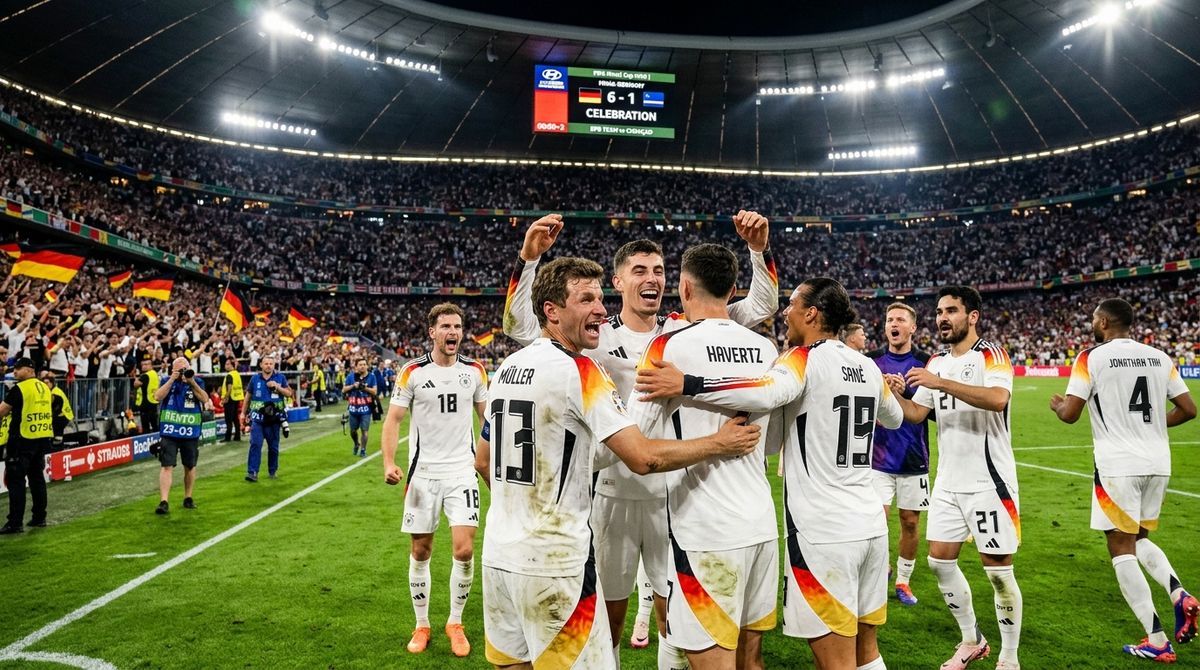 Germany vs Curaçao 7-1 World Cup 2026 match at NRG Stadium in Houston.