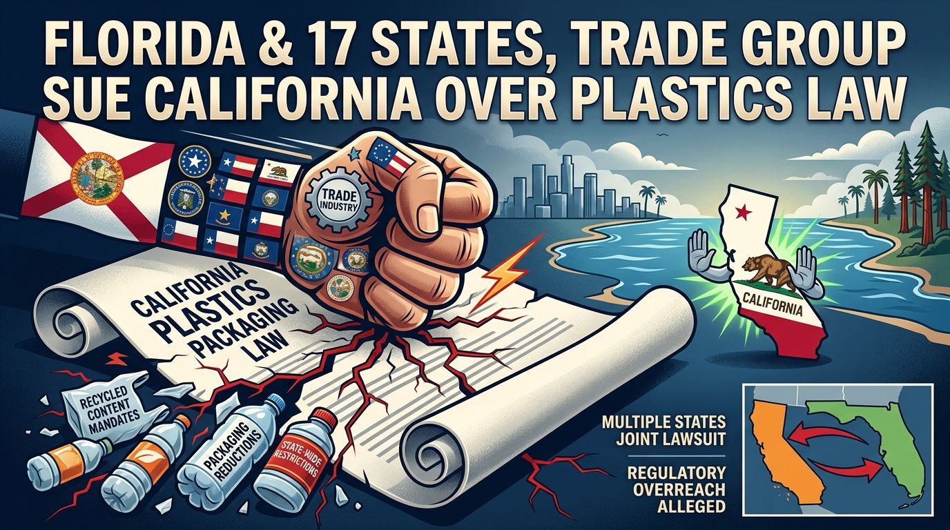 17 States Sue California to Block Plastic Packaging Law