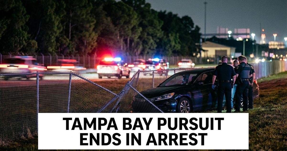 Randall Woodson arrested after high-speed Tampa Bay pursuit ended near MacDill Air Force Base.