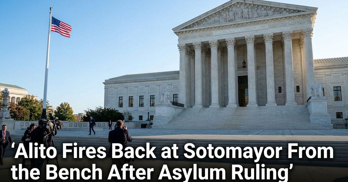 Justice Samuel Alito publicly retorted to Justice Sonia Sotomayor from the bench after the Supreme Court's 6-3 ruling in Mullin v. Al Otro Lado, which held that asylum seekers on the Mexican side of the border have not "arrived in the United States."