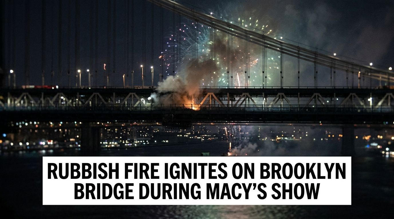 Fire Breaks Out on Brooklyn Bridge as July 4th Fireworks End