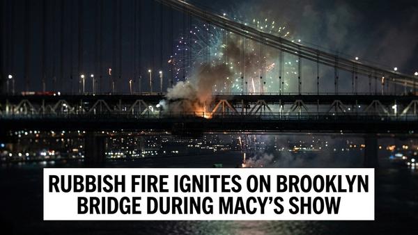 Fire Breaks Out on Brooklyn Bridge as July 4th Fireworks End