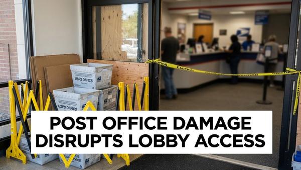 Lockhill Post Office Damage Disrupts Lobby Access