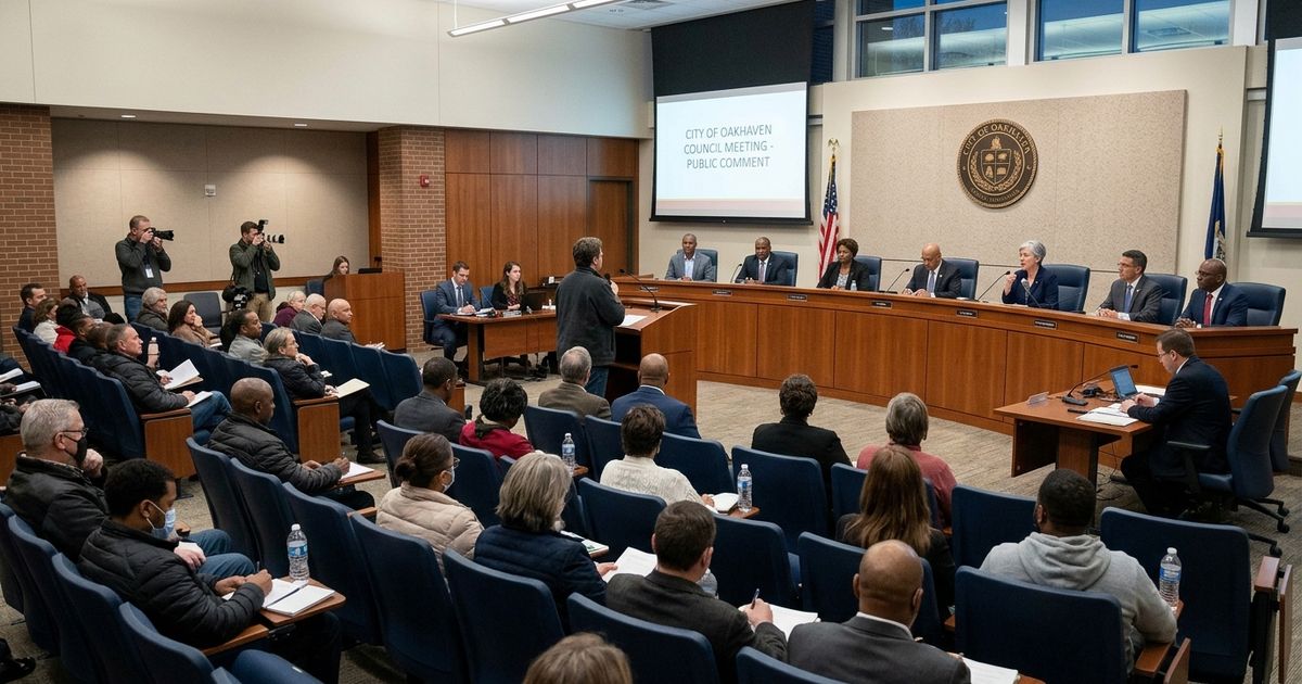 Inver Grove Heights City Council chambers where residents booed after the council delayed a data center vote to Friday, June 27 2026.