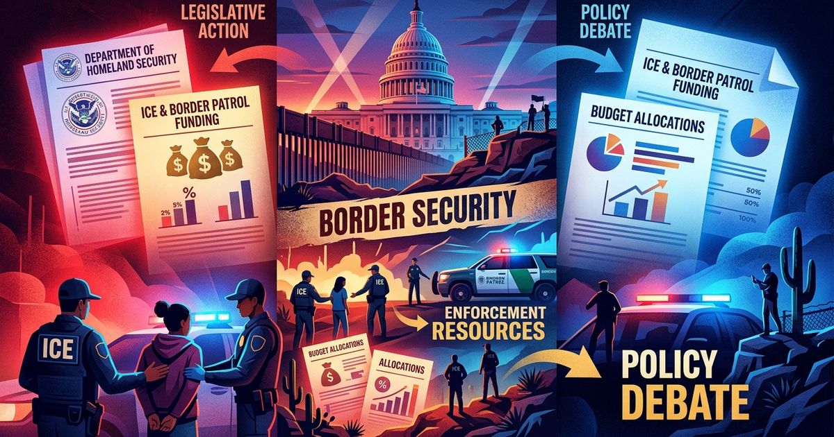 Immigration bill passes House in $70 billion 2026 enforcement vote.