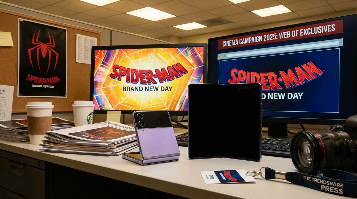Samsung Spider-Man campaign featuring Galaxy devices for Brand New Day