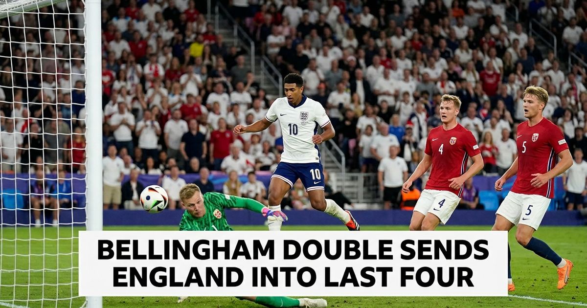 England vs Norway World Cup quarter-final as an England midfielder scores an extra-time rebound in Miami.