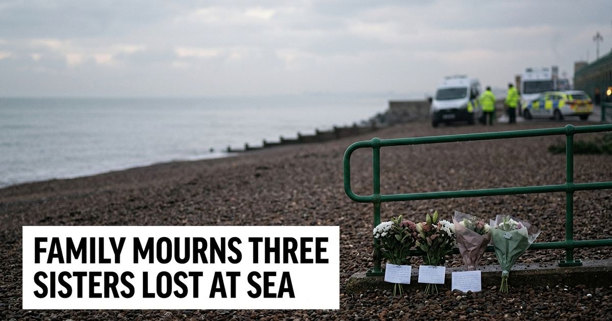 Brighton seafront tribute after deaths of sisters Jane Adetoro, Christina Walters and Rebecca Walters.