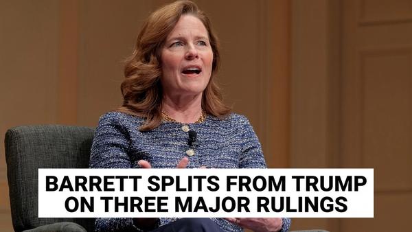 Amy Coney Barrett Breaks From Trump on 3 of 13 Big Rulings