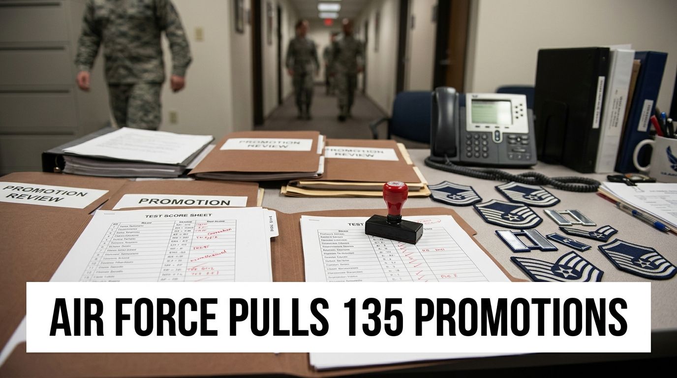 Air Force Rescinds 135 Promotions After Test Error