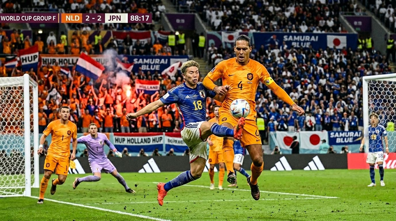 Netherlands vs Japan 2-2: Kamada Rescues Late Group F Point