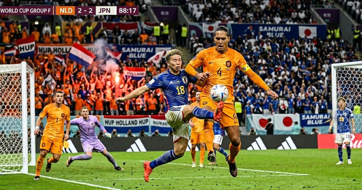 Netherlands vs Japan 2-2 World Cup 2026 Group F match report.