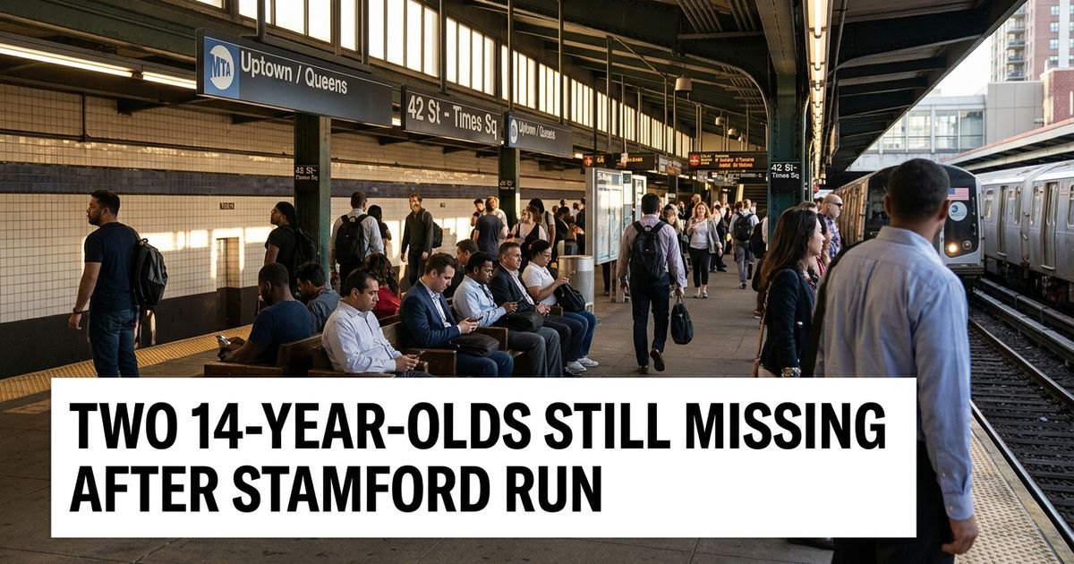 Montville Township Police are searching for two 14-year-old boys — Braydon Morrisey and Dominic Dilberto — who evaded MTA police at Stamford train station in Connecticut on Saturday, June 27, 2026, after running away from New Jersey.